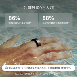 OURA Oura Ring 4(オーラリング 4)/size8 ステルス JZ90-54218-08-イメージ7