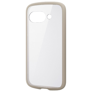 エレコム Google Pixel 9a用TOUGH SLIM LITE ハイブリッドケース フレームカラー カフェオレ PM-P251TSLFCBE-イメージ1