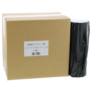 高感度FAXロール紙 B4サイズ 257mm×100m×1インチ 6本 F191375-イメージ1