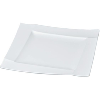 若泉漆器 ニューホワイト 渕付角盛皿 45.8cm FC950KY-0261900