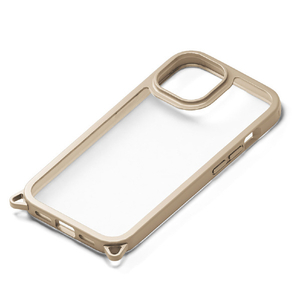 PGA iPhone 15用クリアタフケース ベージュ PG-23APT02BE-イメージ1