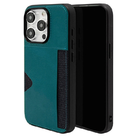ラスタバナナ iPhone 15 Pro用PUレザーポケット付きケース ブルーグリーン 7702IP361PHB