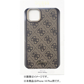 GUESS iPhone 14 Plus用モノグラム 背面ケース ブラウン GUHCP14MHG4SHW