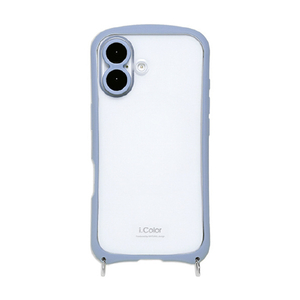 NATURAL　design iPhone17用 背面型ケース I．COLOR スカイブルー IP25-61-ICSH02-イメージ1