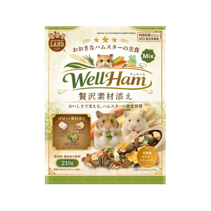マルカン WellHam おおきなハムスターの主食 ミックス 贅沢素材添え 210g FCK231E-イメージ1