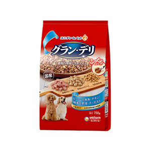 ユニ・チャーム グラン・デリ ふっくら仕立て ビーフ・白身魚・チキン・緑黄色野菜・チーズ・角切りビーフ粒入り 750g FC34936-イメージ1