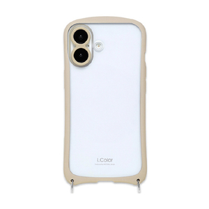 NATURAL　design iPhone17用 背面型ケース I．COLOR ベージュ IP25-61-ICSH04-イメージ1