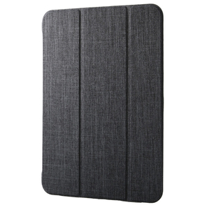 エレコム iPad(A16) フラップケース 薄型軽量 ファブリック 背面クリア ブラック TB-A25RWVCBK-イメージ1