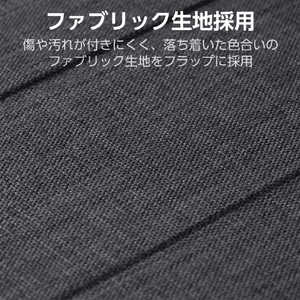 エレコム iPad(A16) フラップケース 薄型軽量 ファブリック 背面クリア ブラック TB-A25RWVCBK-イメージ4