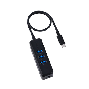 エレコム USB Type-C(TM)接続 マグネット付き USBハブ(4ポート/USB PD) ブラック U3HC-T040PBK-イメージ1