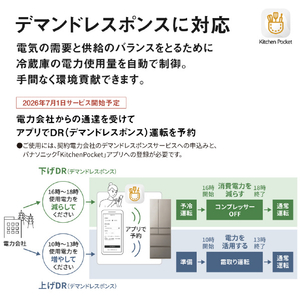 パナソニック 【フレンチドア】551L 6ドア冷凍冷蔵庫 ヘアラインシャンパン NR-F55HY3-N-イメージ15