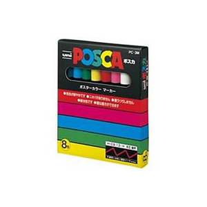 三菱鉛筆 ポスカ 細字 8色セット F028652-PC-3M8C-イメージ1