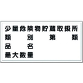 つくし/消防標識 少量危険物貯蔵取扱所・・・ 横型 FC720YT-1852707