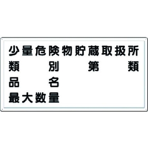 つくし/消防標識 少量危険物貯蔵取扱所・・・ 横型 FC720YT-1852707-イメージ1
