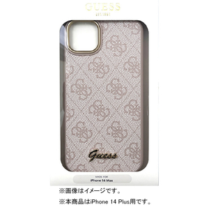 GUESS iPhone 14 Plus用モノグラム 背面ケース ピンク GUHCP14MHG4SHP-イメージ1