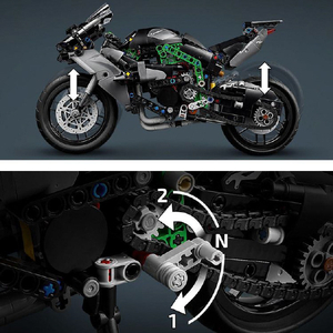 レゴジャパン LEGO テクニック 42170 Kawasaki Ninja H2R バイク 42170KAWASAKININJAH2Rﾊﾞｲｸ-イメージ6