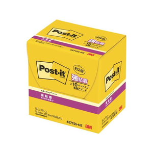 3M ポスト・イット ノート 強粘着 エコノパック 75×100mm ネオンカラー 5色 10冊 F128633-6571SS-NE-イメージ3