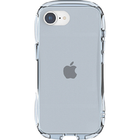 グルマンディーズ iPhone 16e用クリスタルクリアケース ライトブルー GMD-31LBL