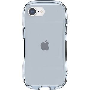 グルマンディーズ iPhone 16e用クリスタルクリアケース ライトブルー GMD-31LBL-イメージ1