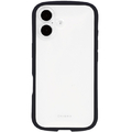 NATURAL　design iPhone17用 背面型ケース CHROME-CLEAR ブラック IP25-61-CHC02
