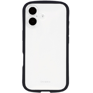 NATURAL　design iPhone17用 背面型ケース CHROME-CLEAR ブラック IP25-61-CHC02-イメージ1