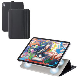 エレコム iPad(A16)用フラップケース 角度調整 ドローイング 7アングル ブラック TB-A25RWVDBK-イメージ2