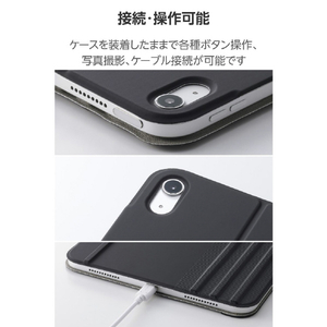 エレコム iPad(A16)用フラップケース 角度調整 ドローイング 7アングル ブラック TB-A25RWVDBK-イメージ8