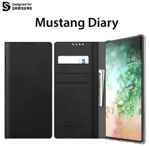 araree Galaxy Note 10+ SC-01M/SCV45用ダイアリー型ケース Mustang Diary ブラック AR18356GN10P-イメージ4