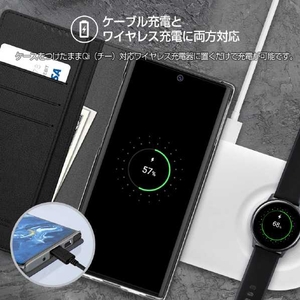 araree Galaxy Note 10+ SC-01M/SCV45用ダイアリー型ケース Mustang Diary ブラック AR18356GN10P-イメージ7