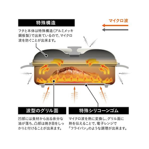 シービージャパン COPAN レンジグリル深型 蒸し皿付き FCD303M-イメージ7