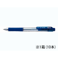 ぺんてる F829678-BK127-C ドットイーボール 0.7mm 青 10本 1箱