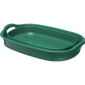 トラスコ 折りたたみタライ　水抜栓付　グリーン　２３Ｌ TORT-GN-イメージ8