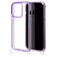 ラスタバナナ iPhone 15 Pro用ハイブリッドケース 2WAY ストラップホールパーツ脱着式 パープル 7705IP361PHB
