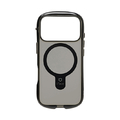 Hamee iPhone 17Pro用Magsynqケース iFace Look in Clear Hybrid ブラック／フロスト 41-183568