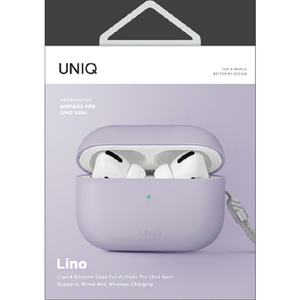 UNIQ AirPods Pro(第2世代)用シリコンケース LINO ラベンダー UNIQ-AIRPODSPRO2-LINOLAV-イメージ2
