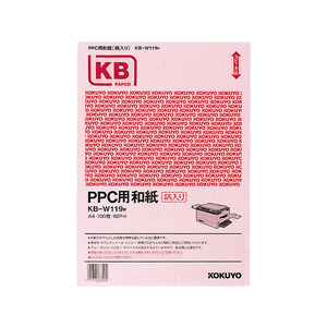 コクヨ PPC用和紙(柄入)ピンク A4 100枚 F715246-KB-W119P-イメージ1
