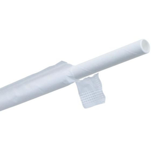 パックスタイル 紙ストロー 6φ×210mm 白(個包装)100本 FC208SH-00603940-イメージ3