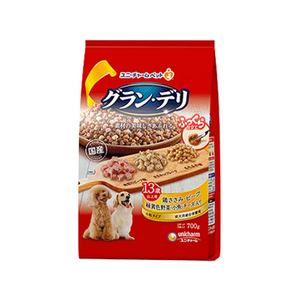 ユニ・チャーム グラン・デリ ふっくら仕立て 13歳以上用 鶏ささみ・ビーフ・緑黄色野菜・小魚・チーズ・角切りビーフ粒入り 700g FC34938-イメージ1