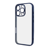 レイアウト iPhone 16 Pro用Like standard 精密設計 カメラ保護 衝撃吸収 バンパー メタリック TPUソフトケース ブルー RT-P47PFC2/AM