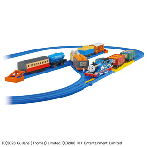 タカラトミー プラレール プラレールトーマスとあそぼう!いっぱい貨車&レールセット Pﾚ-ﾙﾄ-ﾏｽﾄｱｿﾎﾞｳｲﾂﾊﾟｲｶｼﾔﾚ-ﾙ-イメージ1