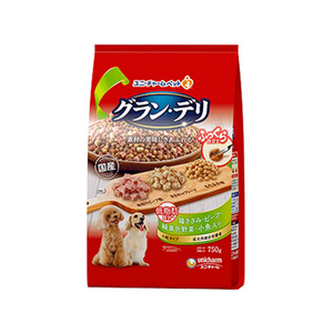 ユニ・チャーム グラン・デリ ふっくら仕立て 低脂肪 鶏ささみ・ビーフ・緑黄色野菜・小魚・角切りビーフ粒入り 750g FC34939-イメージ1