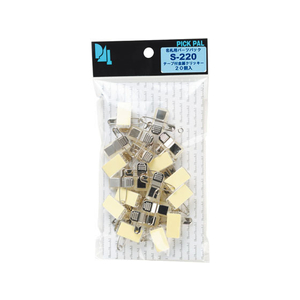 西敬 名札用パーツ クリッキー 両用金属クリップ テープ付20コS-220 FC23307-S-220-イメージ1