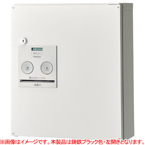 パナソニック 宅配ボックス コンパクトタイプ(左開き) COMBO 鋳鉄ブラック CTNR4040LTB-イメージ1