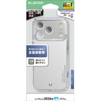 エレコム iPhone18 Pro用ソフトケース 極限 クリア PM-A26CUCTKCR