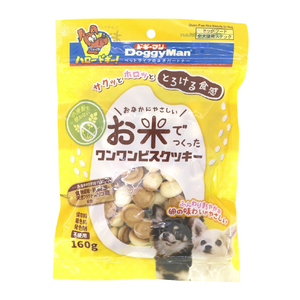 ドギーマンハヤシ お米でつくったワンワンビスクッキー 160g ｵｺﾒﾃﾞﾂｸﾂﾀﾜﾝﾜﾝﾋﾞｽｸﾂｷ-160G-イメージ1