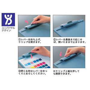 コクヨ クリップボードH A4ヨコ 長辺とじダークグレー10枚 1箱(10枚) F836544-ﾖﾊ-H73NDM-イメージ2