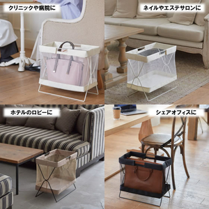 キングジム サイドバッグスタンド ボックス アイボリー FCG581Y-BGSB100-IV-イメージ8