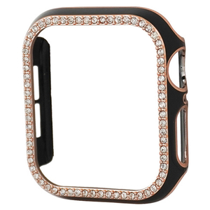 GAACAL Apple Watch Series 4-6/SE1-2 [44mm]用スワロフスキーフレーム ブラック×ローズゴールド W00065BKR4-イメージ1