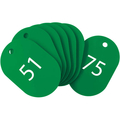オープン工業 スチロール番号札 小判小 51～75 緑 FC87695-BF-72-GN