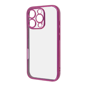 レイアウト iPhone 16 Pro用Like standard 精密設計 カメラ保護 衝撃吸収 バンパー メタリック TPUソフトケース マゼンタ RT-P47PFC2/MM-イメージ1